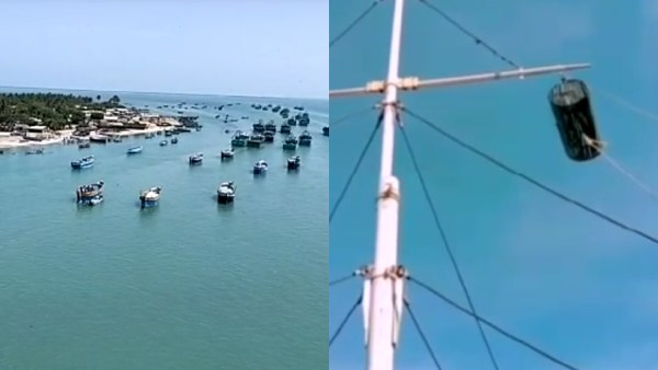 வங்கக் கடலில் உருவானது புயல் சின்னம்.. பாம்பன் துறைமுகத்தில் 1ம் எண் புயல் கூண்டு எச்சரிக்கை