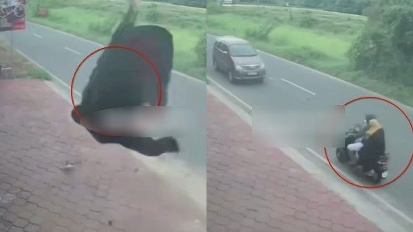 அசுர வேகத்தில் வந்த கார்.. பல அடி உயரம் பறந்த தம்பதியர்.. கணவன் உயிரிழப்பு; மனைவி படுகாயம் 