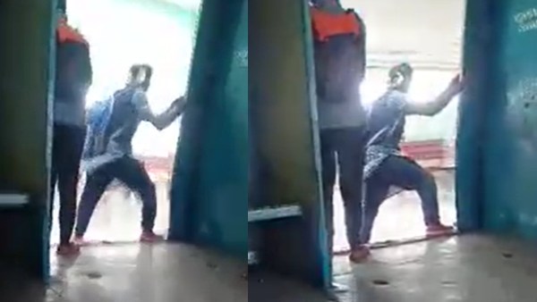 Chennai: School girl done adventure on a moving electric train Chennai: School girl done adventure on a moving electric train