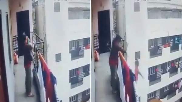 பெற்ற மகளை 4வது மாடி பால்கனியில் இருந்து வீசி கொன்ற கொடூர தாய்.. ‘பகீர்’ கிளப்பிய சிசிடிவி காட்சி! 