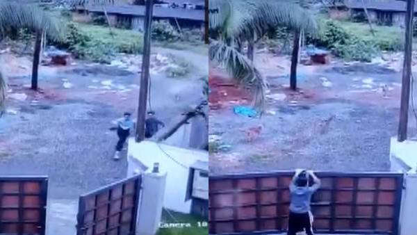 ஜஸ்ட் ‘மிஸ்’.. கேரளாவில் திக்திக் - நெஞ்சை பதைபதைக்க வைக்கும் வீடியோ! எஸ்கேப் ஆன சிறுவர்கள் - ஆத்தி