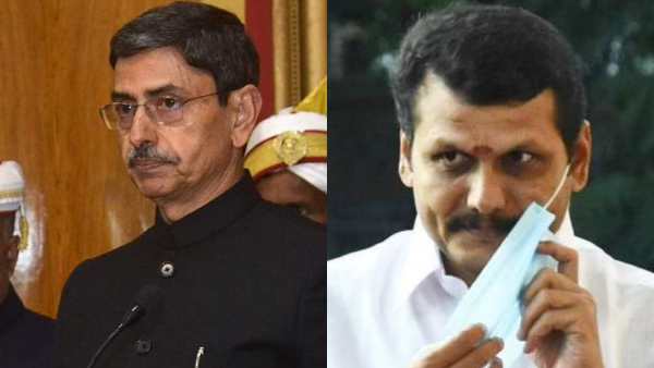 BJP Executives Meeting With Governor RN Ravi regarding Minister Senthil Balaji Case BJP Executives Meeting With Governor RN Ravi regarding Minister Senthil Balaji Case
