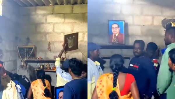 சிலையை தொட்டதால் “ஃபைன்”! வீட்டில் சாமி படங்களை தூக்கிய குடும்பம்! பதிலுக்கு வந்த அம்பேத்கர் படம் 