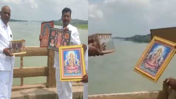கர்நாடகாவில், அம்பேத்கர் வழியில் புத்த மதத்திற்கு மாறிய 500 தலித்துகள்! சாமி படங்களை ஆற்றில் வீசினர் 