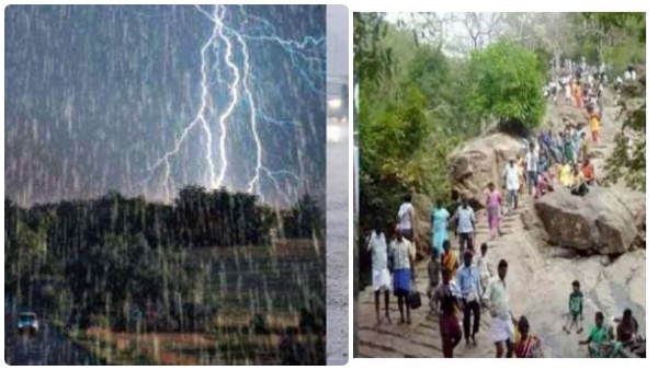 Karthigai Pournami: Heavy rain continues forest department bans devotees to Sathuragiri temple Karthigai Pournami: Heavy rain continues forest department bans devotees to Sathuragiri temple