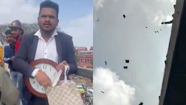 பெங்களூரில் திடீரென பெய்த பணமழை.. ரூபாய் நோட்டுகளை அள்ளிவீசிய நபர்.. ஓடிஓடி எடுத்த மக்கள்-பரபரப்பு 