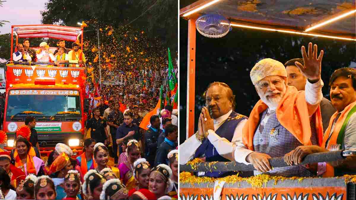 கர்நாடகாவில் பிரதமர் மோடியை நோக்கி செல்போன் வீச்சு.. பரபரத்த மைசூர் பேரணி.. பின்னணி என்ன?