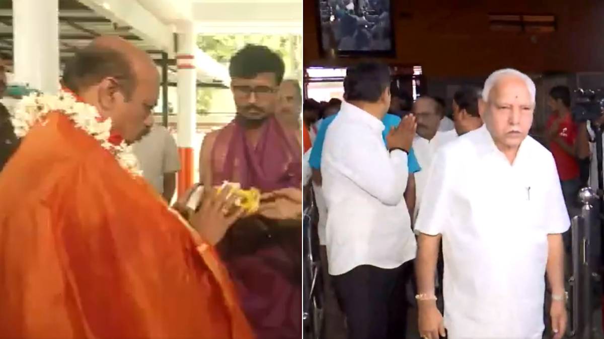 காலையிலேயே கோயிலுக்கு போய் பயபக்தியுடன் வேண்டிக்கொண்ட பசவராஜ் பொம்மை, எடியூரப்பா.. பரபரப்பு பேட்டி 