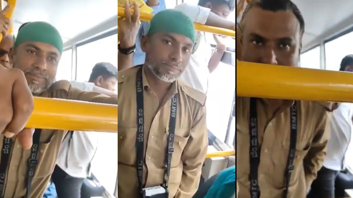 முஸ்லீம் நடத்துனர் குல்லாவை சவுண்ட்விட்டு அகற்றிய பெண்.. பெங்களூர் பஸ்சில் ஷாக்.. வலைவீசும் போலீஸ் 