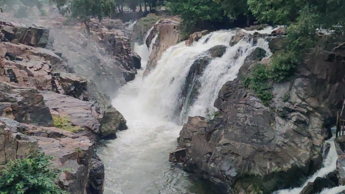 கர்நாடக மழையால் கரைபுரளும் காவிரி.. ஒகேனக்கலில் நீர்வரத்து 17000 கன அடியாக உயர்வு! பரிசல் இயக்க தடை! 
