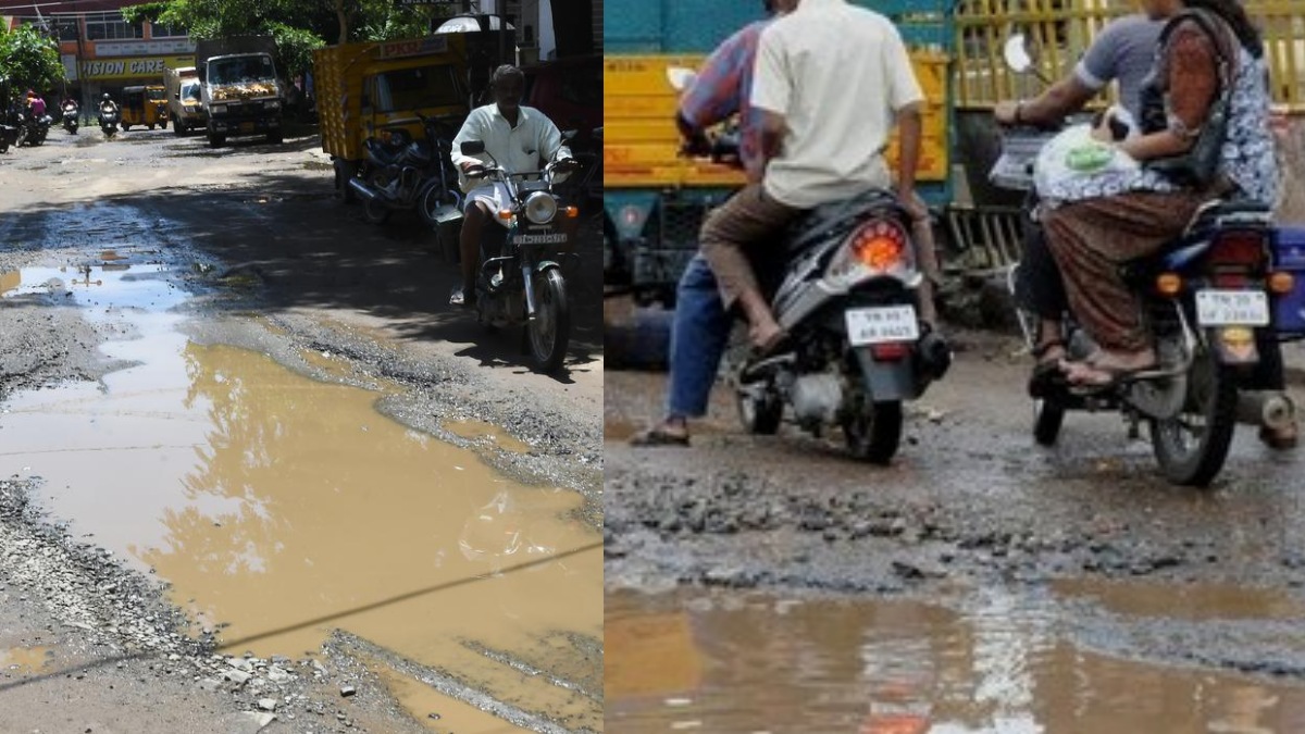 பாதி சென்னையில் முழுசா ரோடு இல்லை.. இணைப்பு சாலைகளில் எல்லாம் குழி