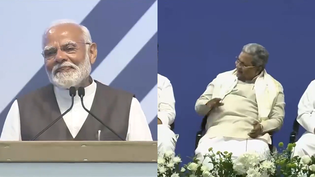 இதுதான் ஊமைக்குத்தா? ‛மோடி.. மோடி‛ கோஷம்! சித்தராமையாவை பார்த்து பிரதமர் கூறிய வார்த்தை - வீடியோ 