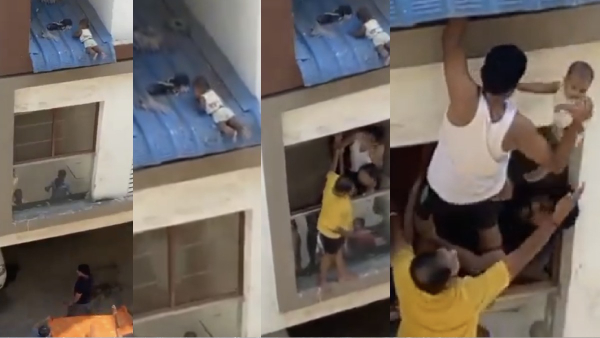 பால்கனியில் பச்சிளங் குழந்தை! உடனே சுதாரித்த இளைஞர்கள்..திக் திக் வீடியோ!சம்பவம் நடந்தது இங்கே தான்! | Chennai police explains about video of Youths rescued a child ...