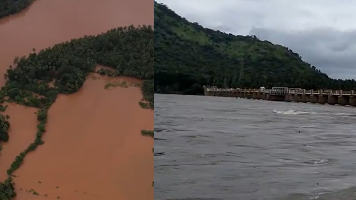 கர்நாடகா: நீடிக்கும் தென்மேற்கு பெருமழை- குடகில் அபாய கட்டத்தை தாண்டி கரைபுரண்டோடும் காவிரி! 
