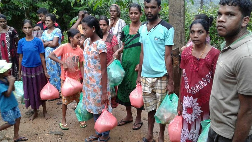 இலங்கை நிலச்சரிவால் பாதிக்கப்பட்டவர்கள்