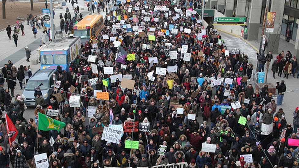 அமெரிக்காவில் பயண தடைக்கு எதிரான போராட்டம் (கோப்புப்படம்)