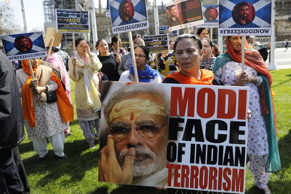 ब्रिटेन में नरेंद्र मोदी का विरोध