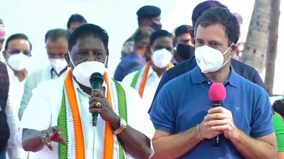 நாராயணசாமி மற்றும் ராகுல்காந்தி