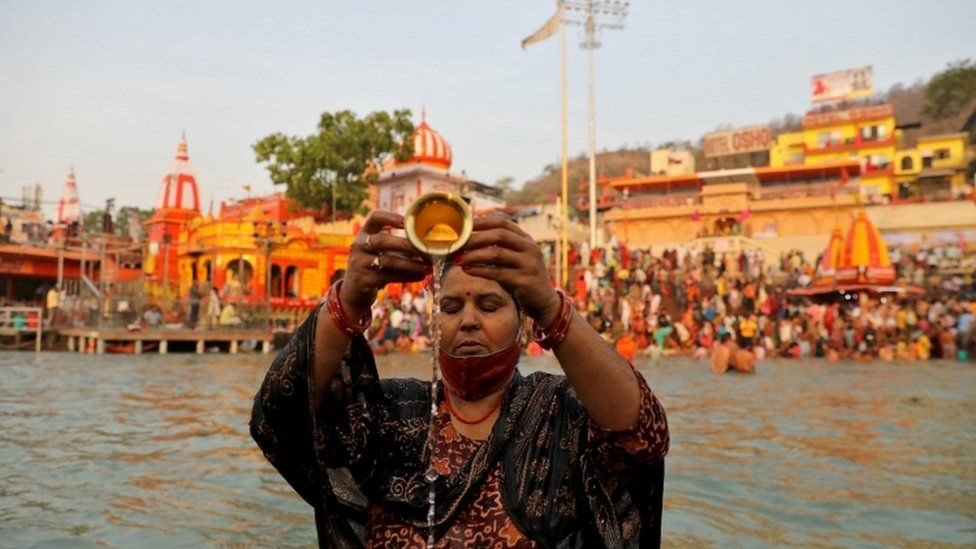 Haridwar: Crowds surging at Indias Kumbh Mela amid deadly Covid wave
