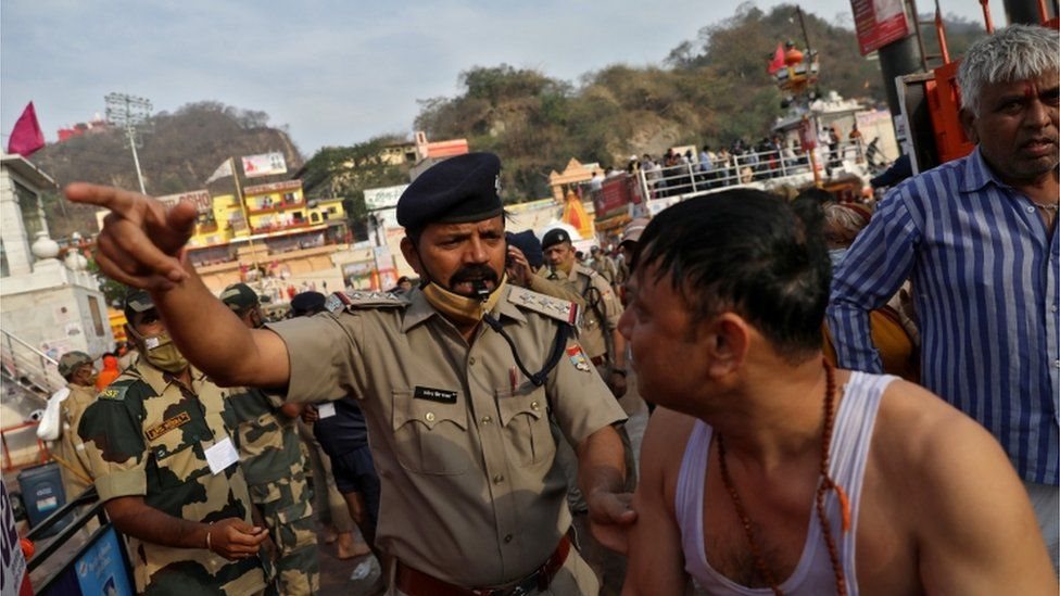 Haridwar: Crowds surging at Indias Kumbh Mela amid deadly Covid wave