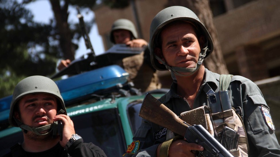 Afghan security officials patrol after they took back control of parts of Herat city Afghan security officials patrol after they took back control of parts of Herat city
