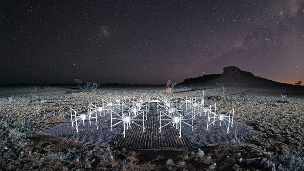 The Murchison Widefield Array (MWA) telescope in outback Western Australia, used by Tyrone ODoherty